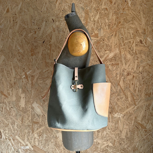 ≪web限定≫ 【ORZO】8号帆布＆ヌメ革 ワンショルダートート BAG A4 