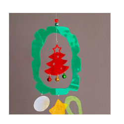 シェル＆アクリルモービル（DIY) 子供工作 冬休み工作 ラタン 貝殻 雑貨 インテリア 海雑貨 2枚目の画像