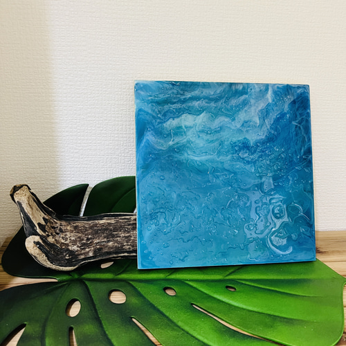 水アート 水滴 海 sea water レジンアート ミクストメディア