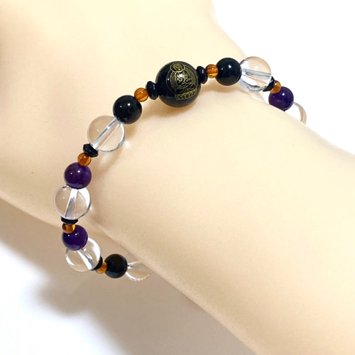 仏様ブレスレット 大日如来】願望実現 人生の創造 厄災除け 天然石