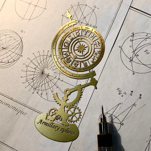 Amazon.co.jp: Armillary sphere アーミラリースフィア 天球儀 (真鍮製