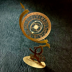 Armillary sphere アーミラリースフィア（天球儀）0型/真鍮製 3枚目の画像