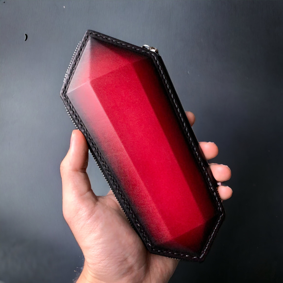 "Polyto" 　皮革寶石 迷你皮質小包　Gemstone Leather Compact Pouch 第9張的照片