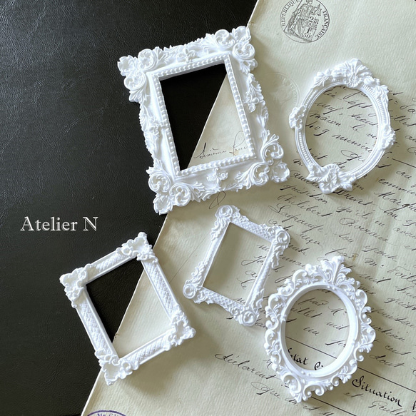 バロック調フレーム モチーフ 5点set アンティーク、ヴィンテージ風 2枚目の画像