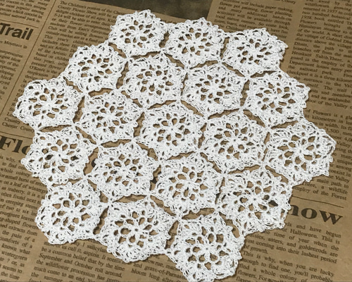 レース編みドイリーオーダー受付 ぶん子様】オーダー品 レース編みドイリー ホワイト その他インテリア