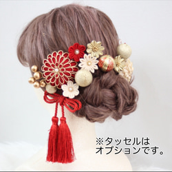 ドットチュールリボン髪飾り♥️卒業式髪飾り♡ブライダル♡結婚式♡成人式髪飾り ドットチュールリボン♥️Bordeaux♡髪飾り♡卒業式髪飾り♡成人