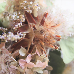 ドライフラワー流木スワッグ　[スモークツリー＊紫陽花]　 7枚目の画像