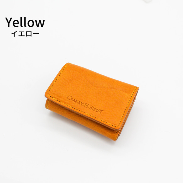 【名入れ可・即発送】イタリアンレザーの3つ折り財布 "PICCOLO" ミニ財布　手のひらサイズ　コンパクト　本革 6枚目の画像
