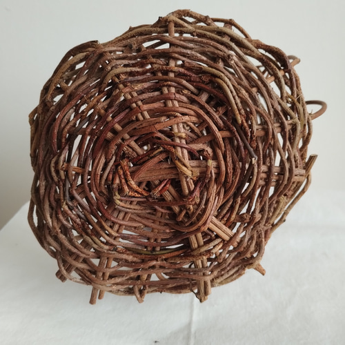 ⑥あけびの蔓で編んだ オリジナル ランタン型オブジェ ハンドメイド