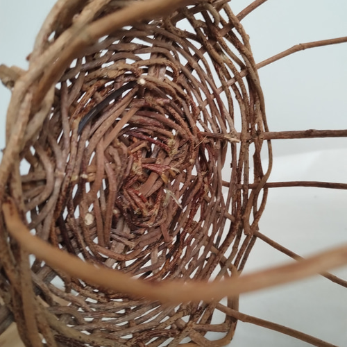 ⑥あけびの蔓で編んだ オリジナル ランタン型オブジェ ハンドメイド