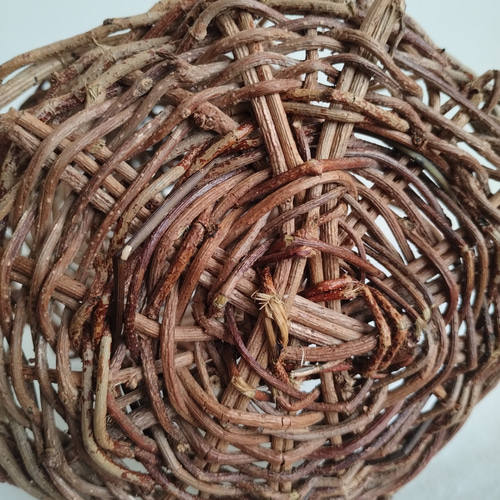 ⑥あけびの蔓で編んだ オリジナル ランタン型オブジェ ハンドメイド