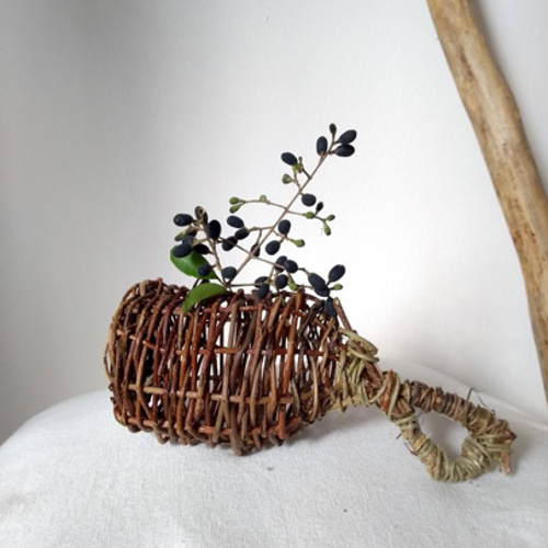 ⑦あけびの蔓で編んだ 吊るせるオブジェ ハンドメイド その他 ⑦あけびの蔓で編んだ 吊るせるオブジェ ハンドメイド その他