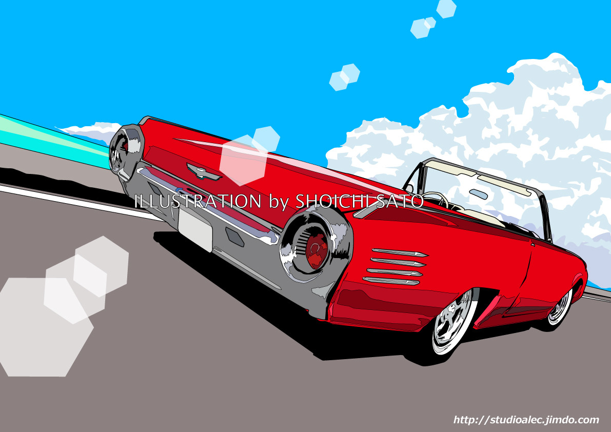 「SKI-HI 2」　南国イラスト版画作品