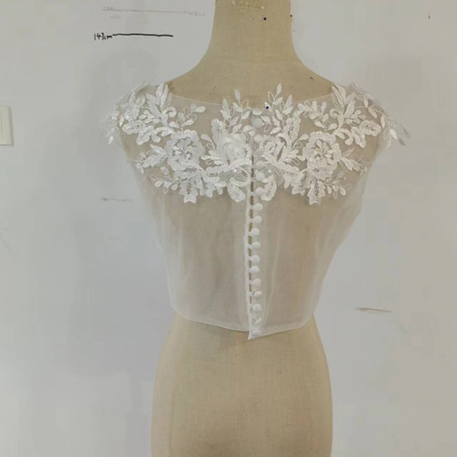 インナーブラウス トップス ウエディングドレス レース フレンチ  