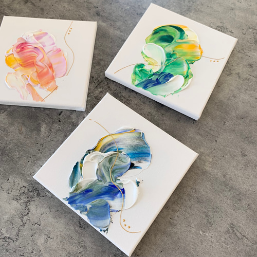 現代アート 3枚セット テクスチャーアート モダン 絵画 抽象画