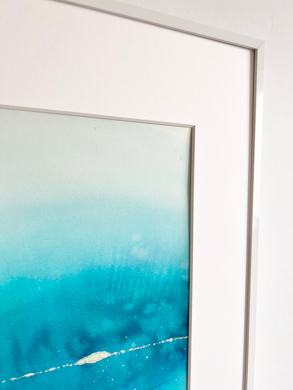 DEEP WATER - インテリア　アート　抽象画 　現代アート　ブルー　海　水　青 WATER