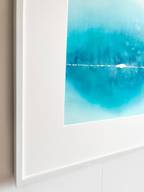 DEEP WATER - インテリア　アート　抽象画 　現代アート　ブルー　海　水　青 WATER