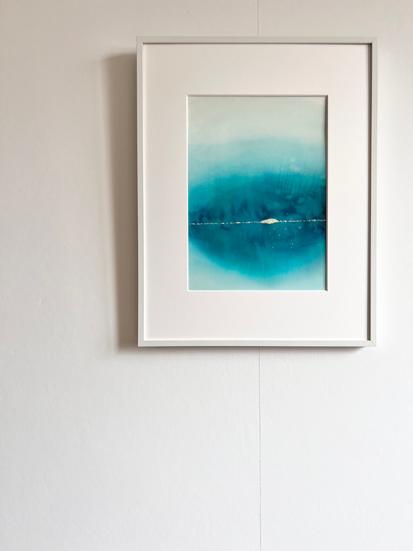 DEEP WATER - インテリア　アート　抽象画 　現代アート　ブルー　海　水　青 WATER