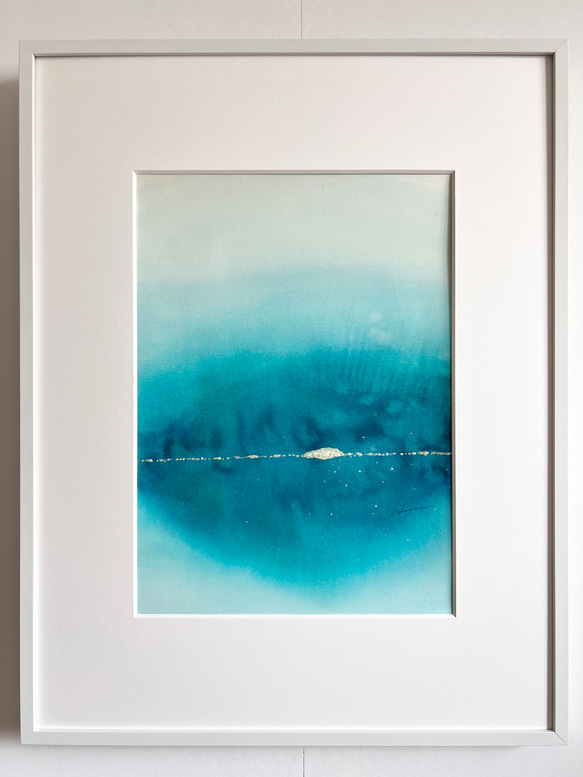 DEEP WATER - インテリア　アート　抽象画 　現代アート　ブルー　海　水　青 WATER