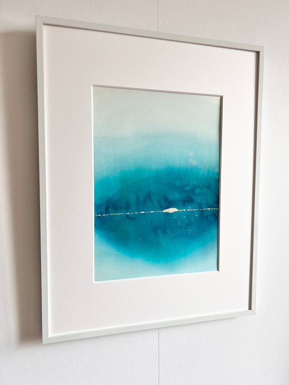 DEEP WATER - インテリア　アート　抽象画 　現代アート　ブルー　海　水　青 WATER