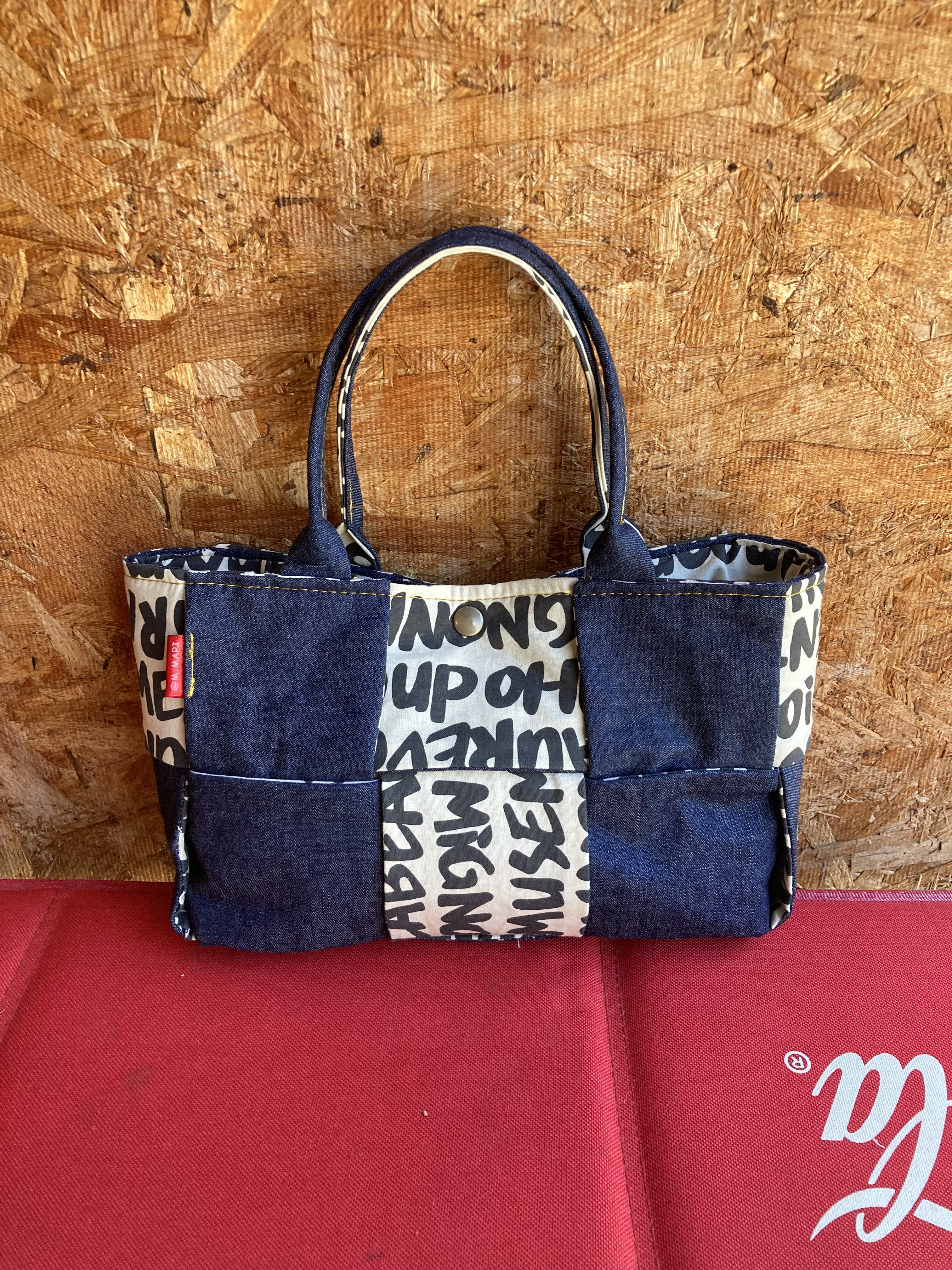 デニムミニミニトートバッグ ハンドメイド