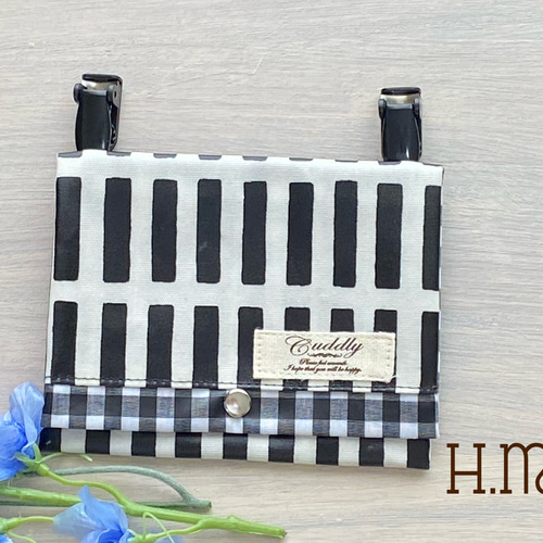 ☆ラミネート☆移動ポケット☆バンブー☆ブラック☆ティッシュケース48  