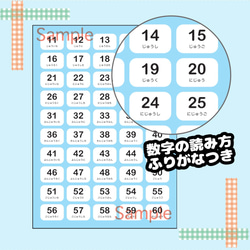 【☆値下げ！¥700⇒¥550】数字かぞえ表&桁表セット　知育玩具　療育　幼稚園　保育教材　入園準備　視覚支援 2枚目の画像