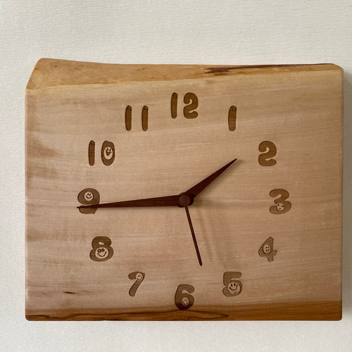 木の時計掛時計 栃