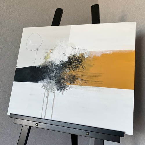 高い素材 現代アート 65×53㎝ 大きめ モダン 絵画 原画 抽象画 アート