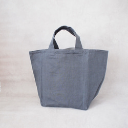 【訳あり品】Linen vintage washed tote・ヴィンテージワッシャー加工 トート・ブラック 1枚目の画像