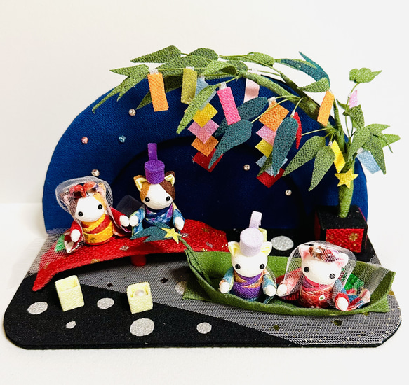 ちりめん細工ねこさんの七五三 起き上がり小法師 -七福ねこ- — ちりめん細工館 公式オンライン