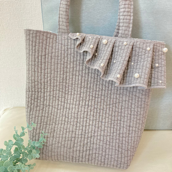 再販2☆】アシンメトリーなフリルが大人かわいいヌビバッグ 