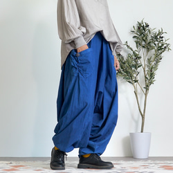 Hammer 薩魯埃爾褲子/藍色/三河紡織 第3張的照片