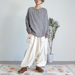 Hamasaru 褲子 / 未漂白 / Mikawa Textile 第2張的照片
