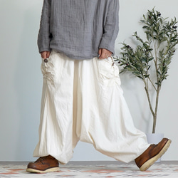 Hamasaru 褲子 / 未漂白 / Mikawa Textile 第6張的照片