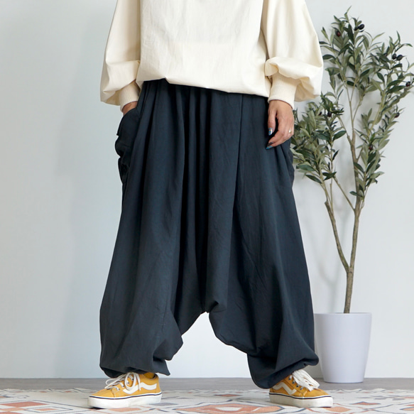 サルエルパンツ パンツ レディース ボトムス 変形 送料無料・再