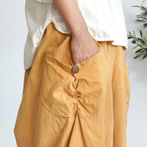 Hamasaru 褲子/橘色/三河紡織 第5張的照片