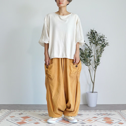 Hamasaru 褲子/橘色/三河紡織 第2張的照片