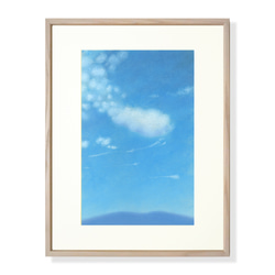 河のある風景：朝（パステル画・マット紙付き） 絵画 パステル画