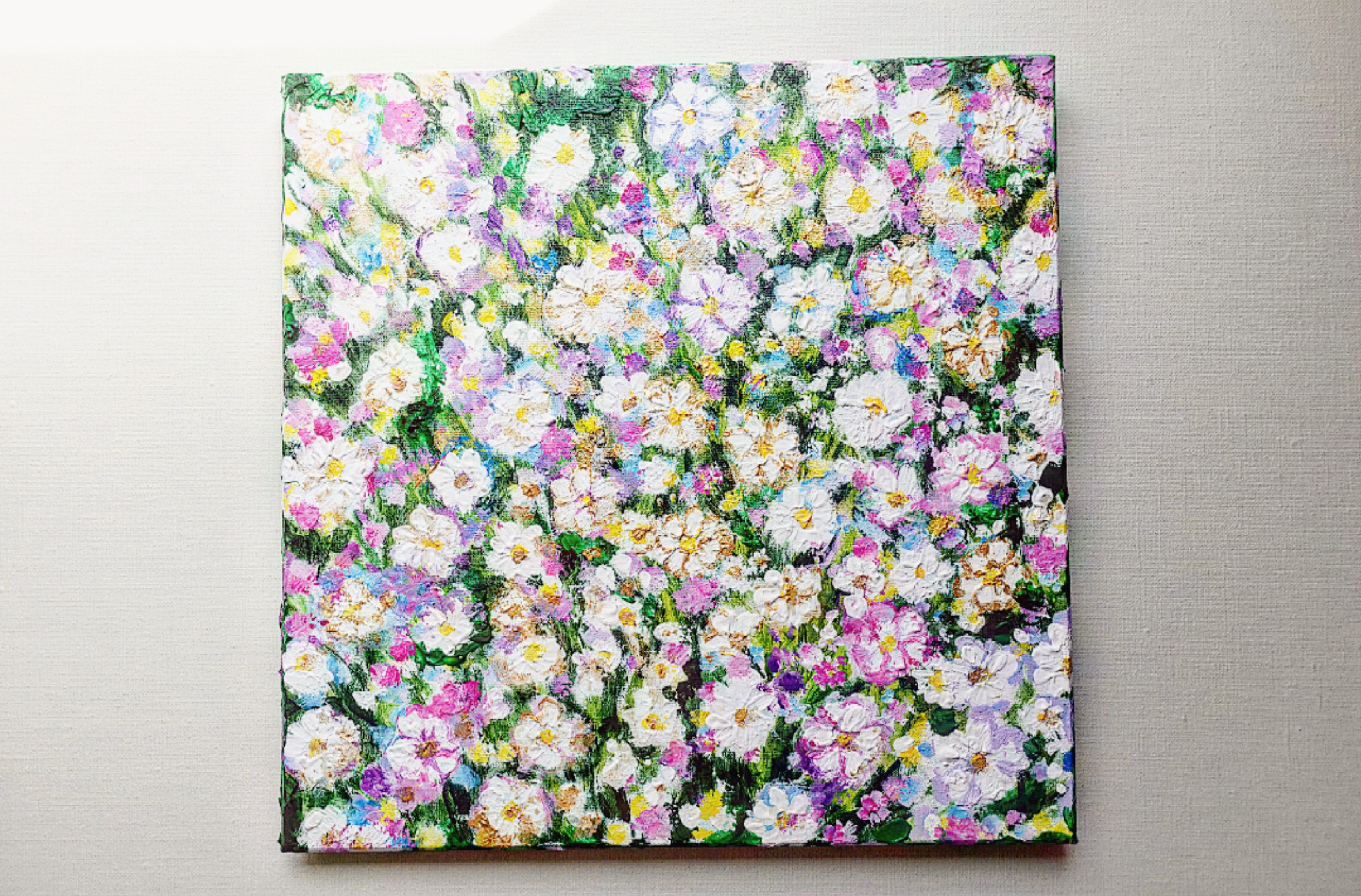 絵画。原画【神秘的な花の基地で、猫ちゃんたちは月を持って未来