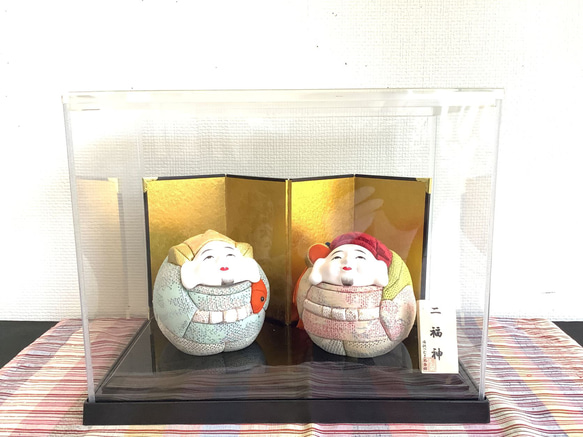 塩沢織木目込人形　縁起人形　二福神                                     ◎サイズ(本体)恵比寿：高さ１０.５ｃｍ　　奥行１２　 OC1794922382(13750円)