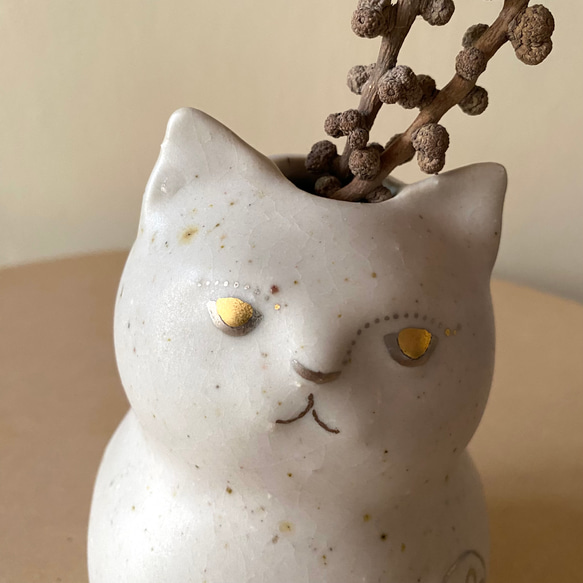 paopaoさま専用作品【れんこん猫いちりんざしゴールドアイ】 6枚目の画像