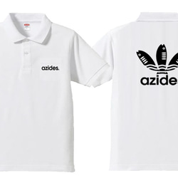 【azides/ポロシャツポケット有】ノーマルアジデス 面白い おもしろ パロディ うける プレゼント 2枚目の画像