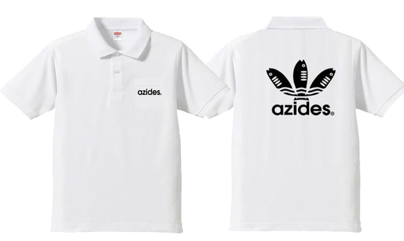 【azides/ポロシャツポケット有】ノーマルアジデス 面白い おもしろ パロディ うける プレゼント 2枚目の画像