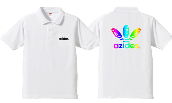 azides/ポロシャツポケット有】グラデアジデス 正規商標登録品 面白い