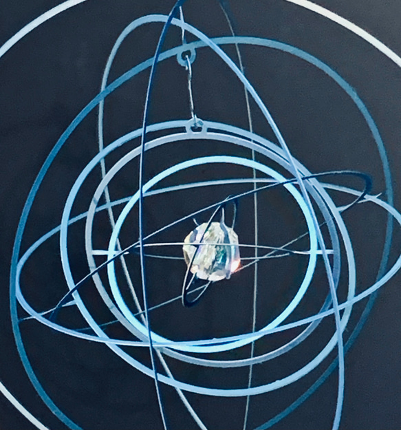 天球儀のモビール（Bタイプ）透明ブルー 3枚目の画像