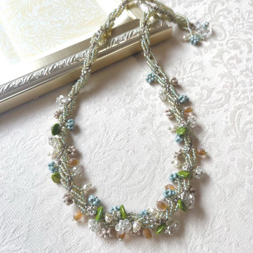 希少◇チェコウランガラスヴィンテージネックレス◇Bijoux.M.G