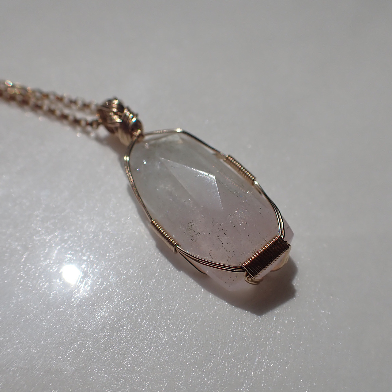 女神巻き®︎パイカラーベリルのペンダントトップ