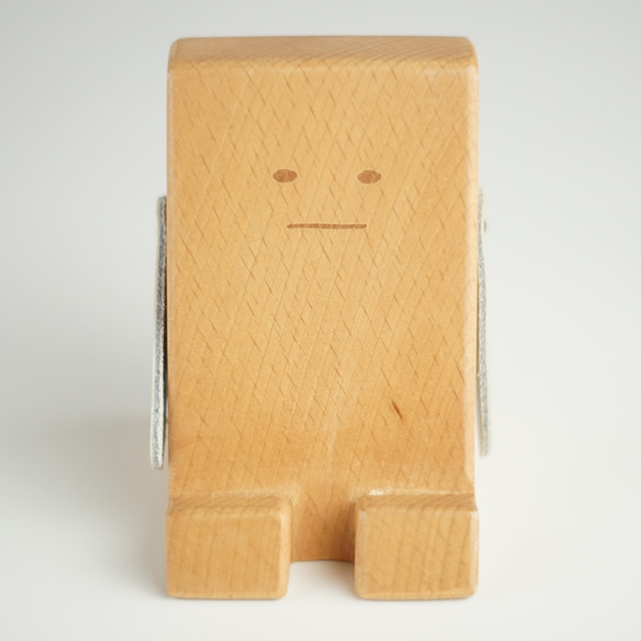 【ワケありな逸品】TOSMU ボーちゃんスマホ立て 木製 スマホスタンド 15枚目の画像