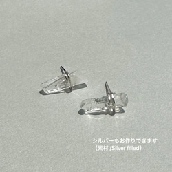 冰塊單隻（14Kgf/SVfilled）耳環水晶 第6張的照片